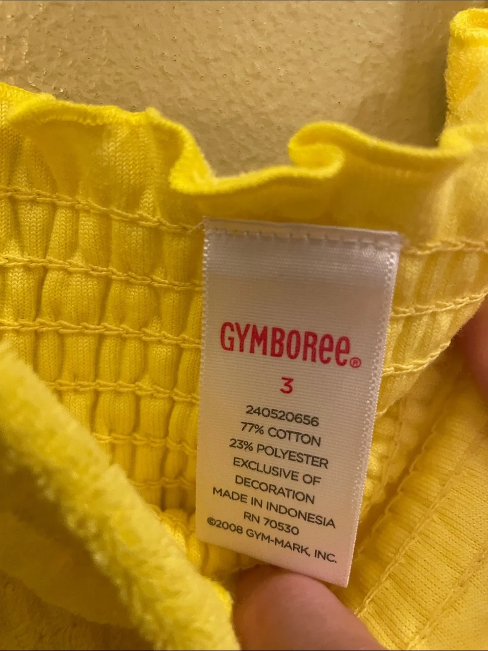 EUC Gymboree Yellow Smocked Ruffle Sundress